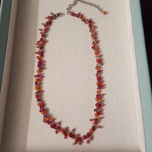 Handmade necklace with sequins and beads